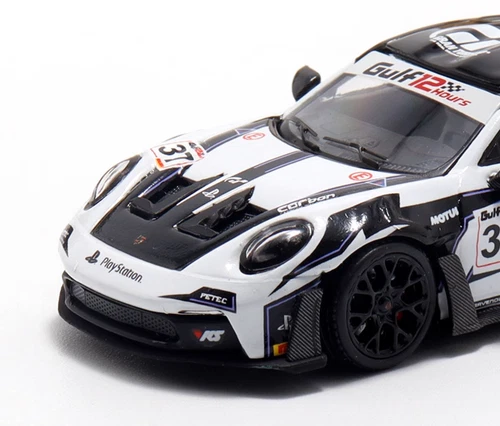 Aurora 1:64 Black 992 GT3 RS #37 Racing Sports Model Diecast Metal Car - Picture 4 of 11