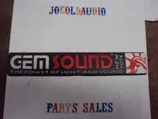 GEM DJ 120 Original Front Logo. Parting Out GEM DJ 120.