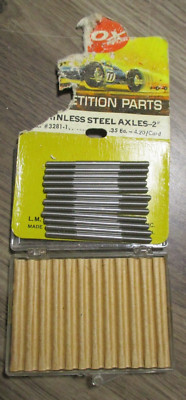 COX COMPETITION PARTS PLATED STAINLESS STEEL AXLES 2 INCH 12 PK #3281-1