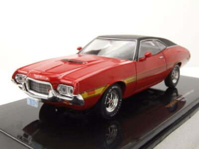 Ford Gran Torino Sport 1972 rot schwarz Modellauto 1:43 ixo models