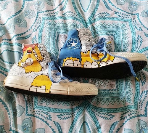 SIMPSONS X CONVERSE CHUCK TAYLOR ALL-STAR High Top Sneakers Size 35 C9 |  eBay
