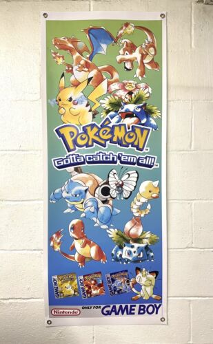 Pokemon Gameboy Banner 18x61" Display Poster Nintendo Pokémon
