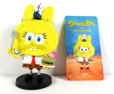 Pop Mart HOW2WORK Labubu The Monsters Spongebob Champion Chef