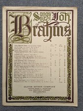Cradle Song, Johannes Brahms Op 49 No 4 Dated 1901