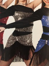 Dance Costume Jazz Tap Skate Pageant fringe step in time