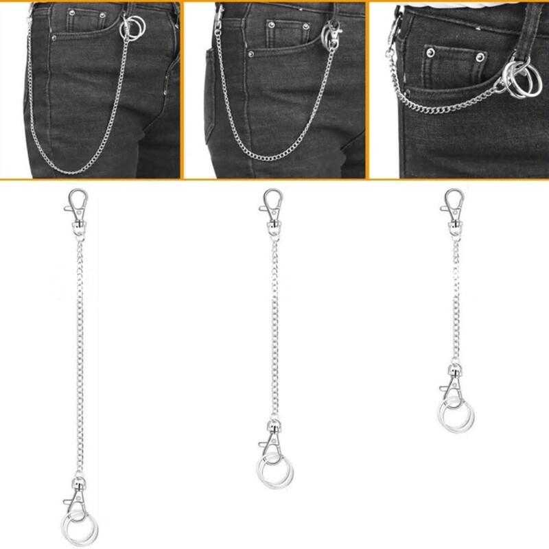 Men Women Jeans Chains Wallet Chain Belt Chains for Belt Purse Handbag