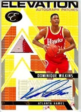 AUTO JERSEY  2007-08 ELEVATION #2/15 DOMINIQUE WILKINS 2 COLOR PATCH wilkens