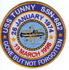 US NAVY SHIP PATCH, USS TUNNY, SSN-682   Y