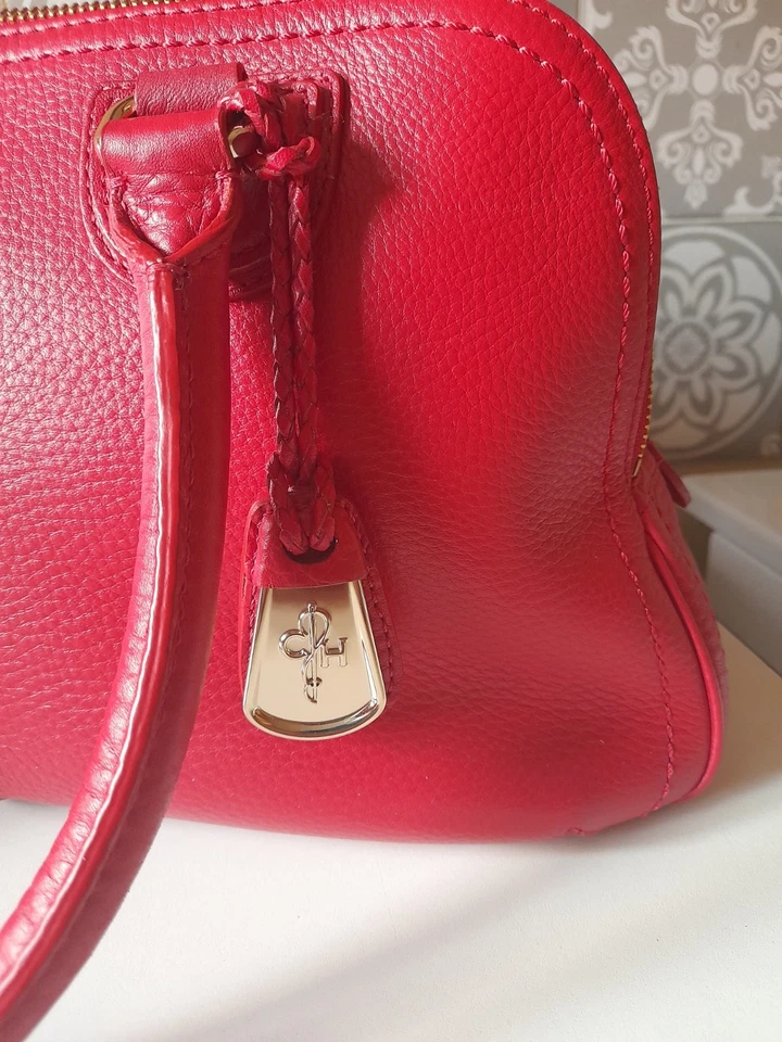 Cole Haan Red Leather Handbag In Good Condition - Image 2 of 4
