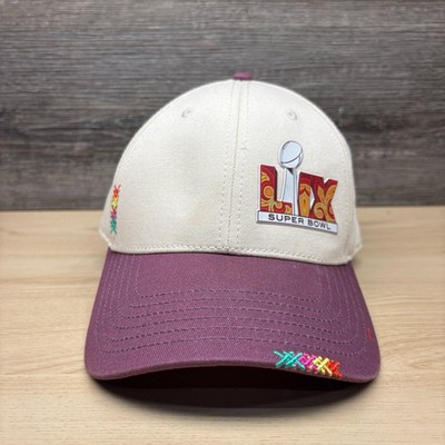 Super Bowl LIX Hat Cap Strap Back Beige Purple NFL Football New Orleans 59 Logo