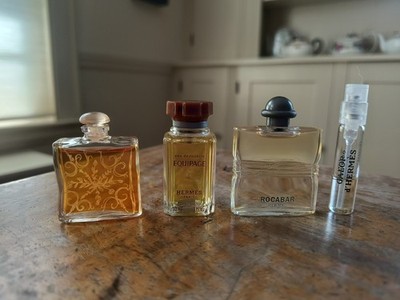 Lot Of 4 Hermes Mini Sample EDP 24 Fauborg Rocabar Galop D'Hermes Equipage 10 mL