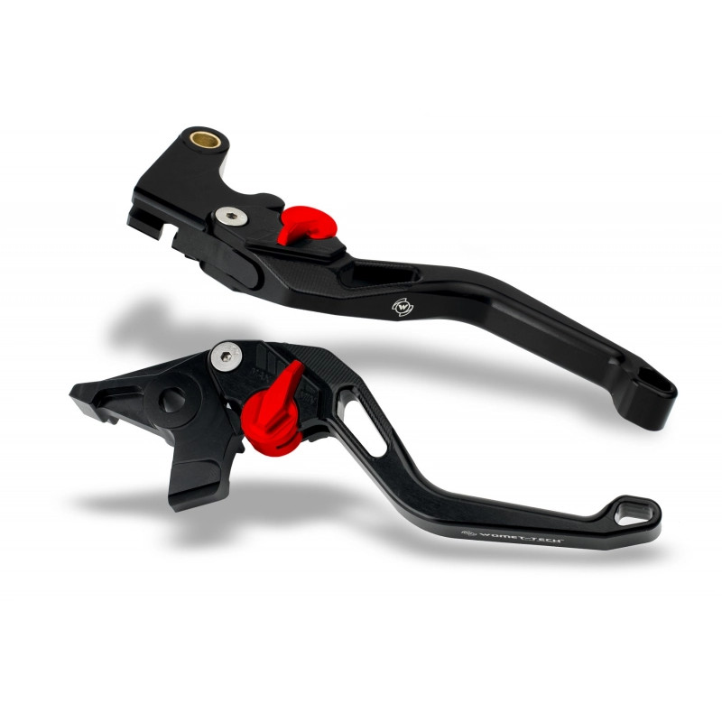 Leviers Womet-Tech BMW R1200GS et R1200R en aluminium noir CNC