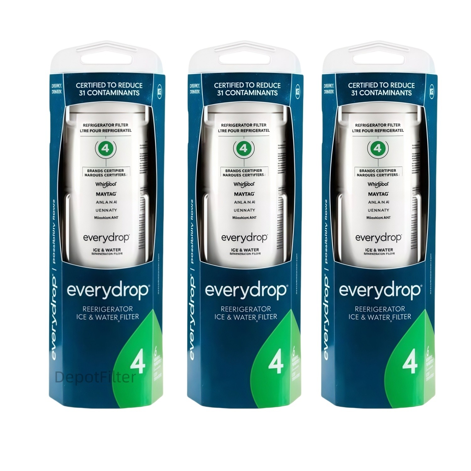 3-Pack UKF8001 EDR4RXD1 Refrigerator Water Filter Replacement