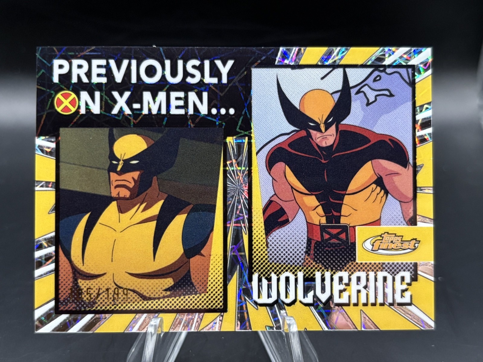 2025 Topps Finest X-Men '97 #PO-3 Wolverine Previously On X-Men Laser #105/199