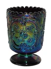 Fenton Carnival Glass Toothpick Holder ~ Amethyst Wild Strawberry ~ Orig Label