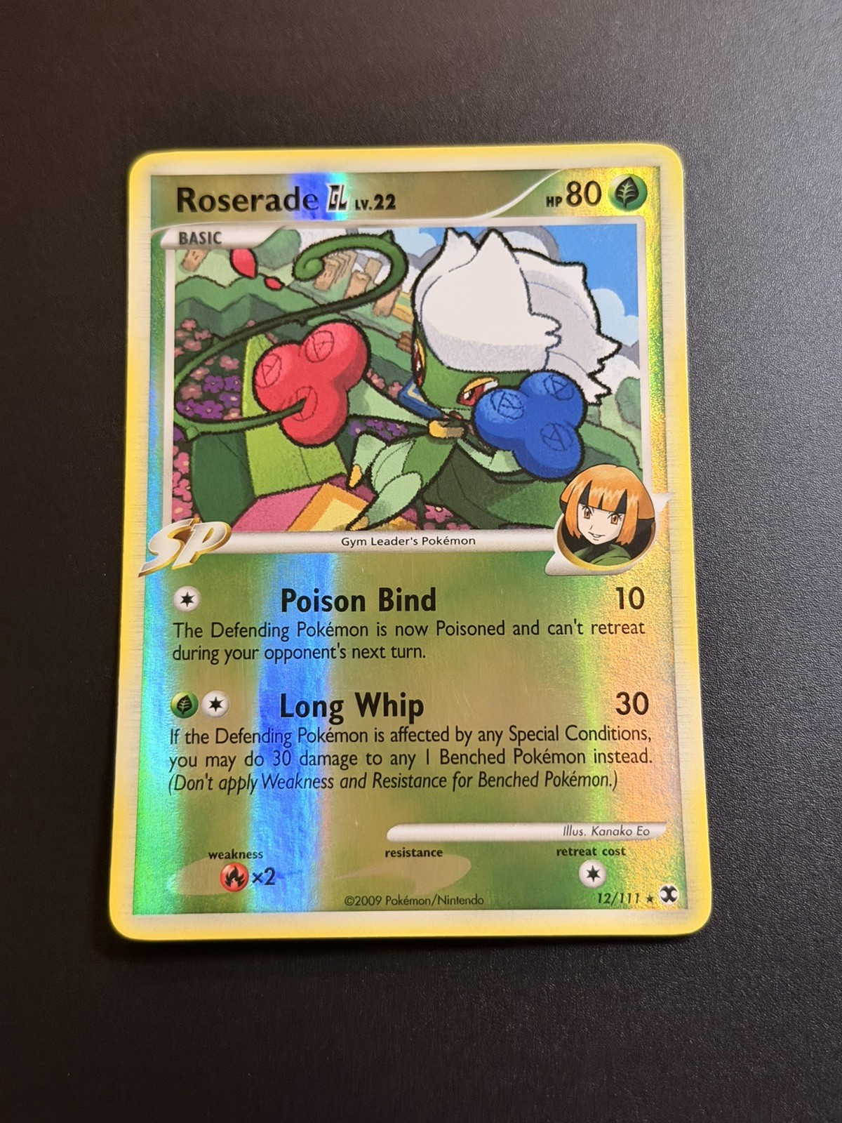 Roserade GL 12/111 Reverse Holo Rare Platinum Rising Rivals Pokemon TCG NM