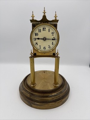 Gustav Becker disc pendulum anniversary clock. For Parts. AS IS.