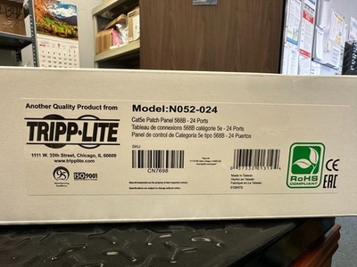 Tripp Lite N052-024 Cat5e Patch Panel 568B, 24 Ports