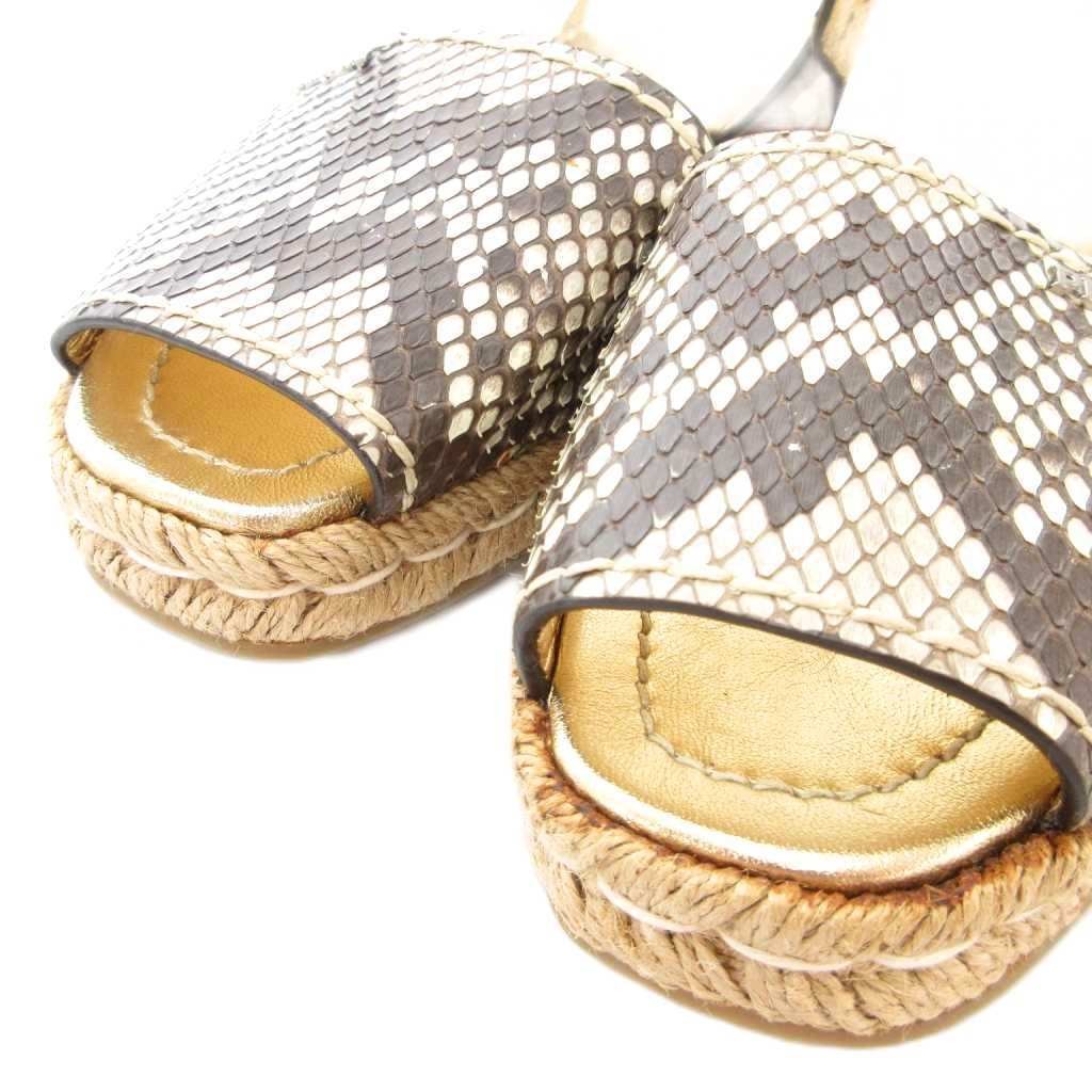 Prada Sandals Shoes Sto Tap Python Pattern Beige … - image 5