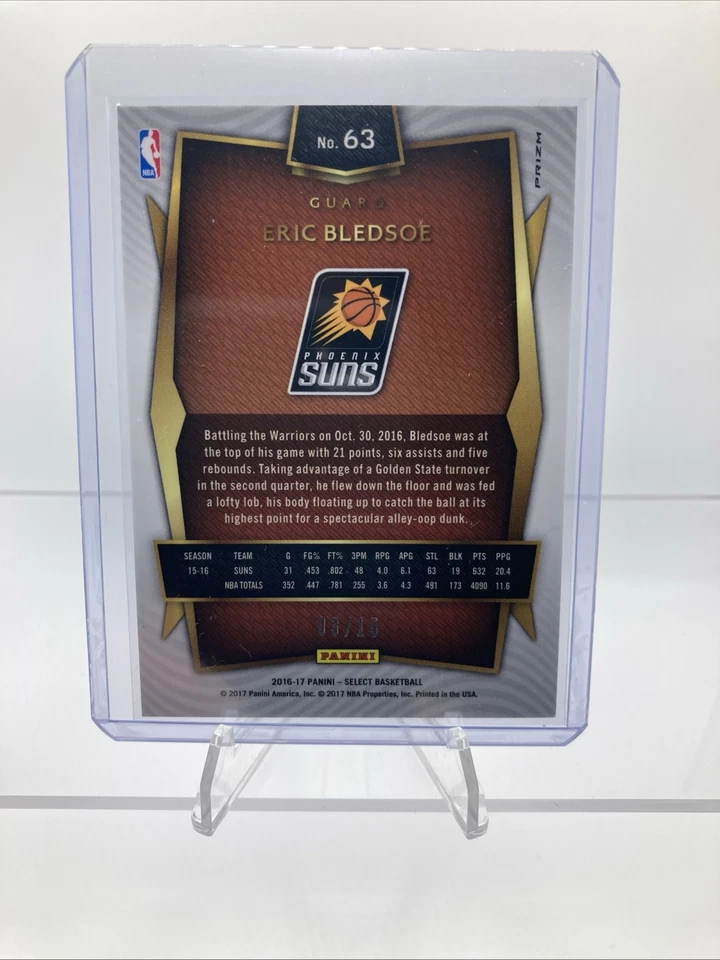 2016-17 Select 3/15 Eric Bledsoe #63 Suns Refractor  - Image 4 of 4