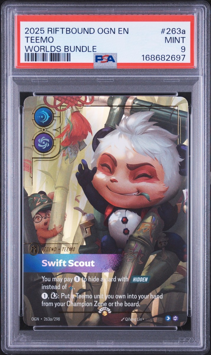 Riftbound League Of Legends Teemo Swift Scout 263A Worlds 2025 PSA