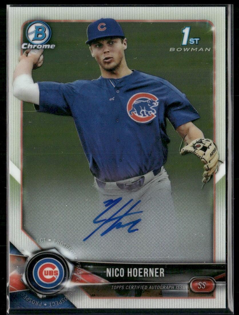 2018 Bowman Chrome Draft #CDA-NH Nico Hoerner AUTO