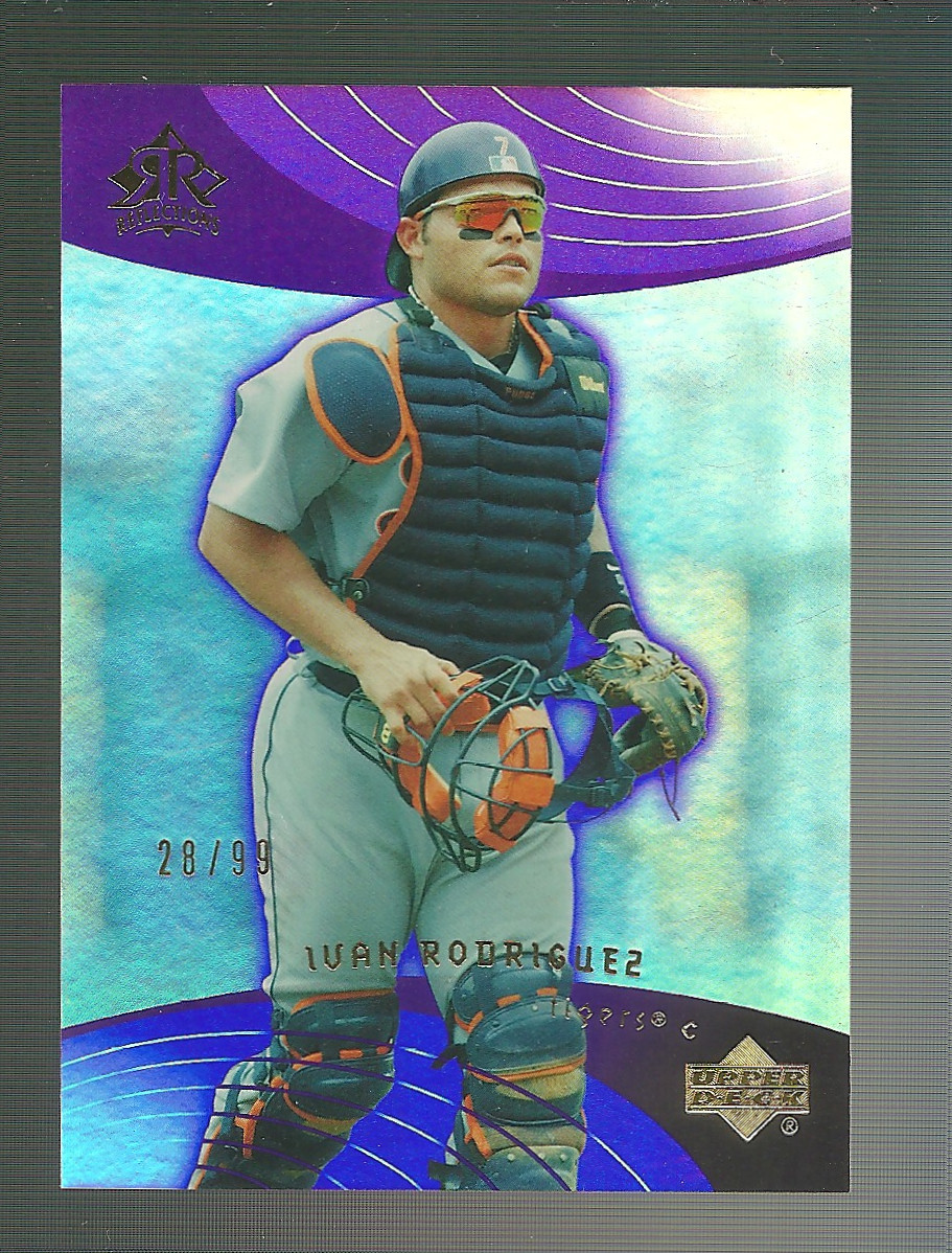 28/99 - Ivan Rodriguez 2005 Upper Deck Reflections Purple 8