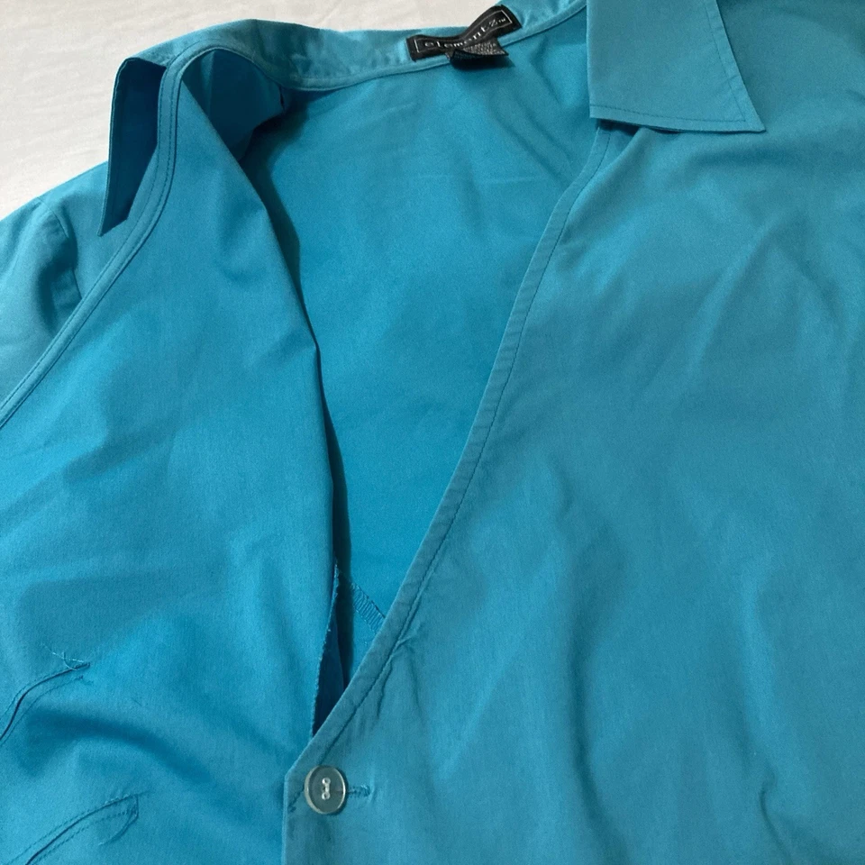 Blusa Elementz Mujer Azul Mediana Envoltura y Corbata BalletCore Playa Verano Niña Preppy Foto 4 de 4