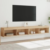 Tv-Schr?Nke Mit Led-Leuchten 2 Stk. Sonoma-Eiche 100X30X30 Cm