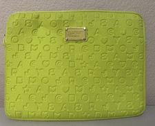 Marc by Marc Jacobs Neoprene Laptop Tablet Zip Case - Green w/ Logo 14" x 10"