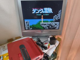 ZELDA 2 ADVENTURE OF LINK FAMICOM (NES) Disk System game and box, Working-h0212-