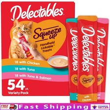 Squeeze Up Wet Cat Treats Interactive Creamy Puree Variety Chicken Tuna Salmon