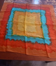 Vintage 60s Tie Dye Chiffon Scarf Head Wrap