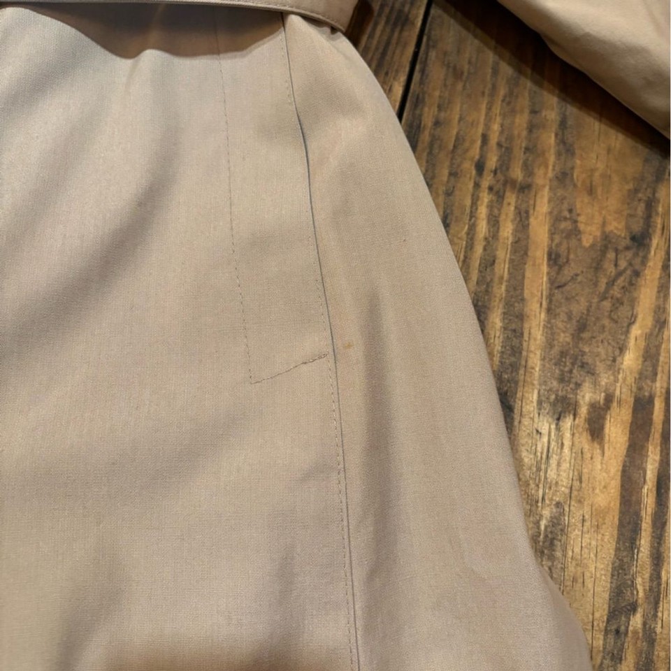 London Fog vintage tan Double-Breasted belted Trench Coat | eBay