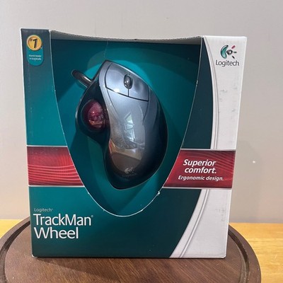 2009 Logitech TrackMan Wheel Optical Trackball Mouse Ergonomic Silver SEALED
