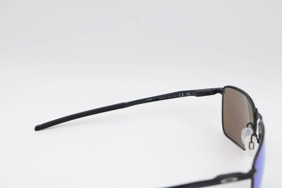 Gafas de sol polarizadas rectangulares negras Oakley Ejector oo4142-1658 58-16-139 Foto 4 de 4