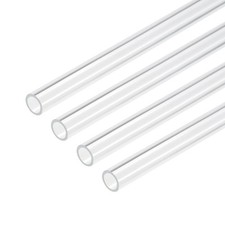 4pcs Acrylic Pipe Clear Rigid Round Tube 8mm 5/16" ID 10mm 3/8" OD 10" for Lamps