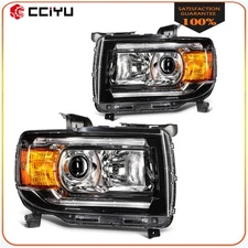 2Pcs Pair LED DRL Headlights w/Projector For 2015-2022 GMC Canyon Black Housing