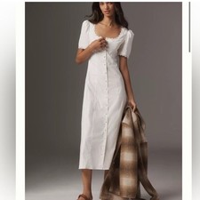 Reformation Alida Dress white, SIZE 4