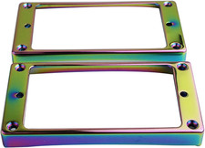 Curved Bottom Metal Humbucker Pickup Mounting Ring Set - Bridge and Neck Pickups