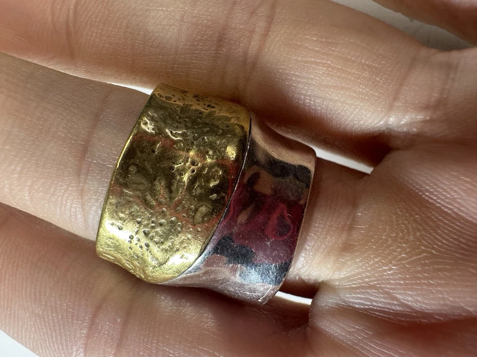 Anillo Silpada Lluvia o Brillo Banda Ancha Plata de Ley 925 Latón Talla 8 Foto 4 de 4