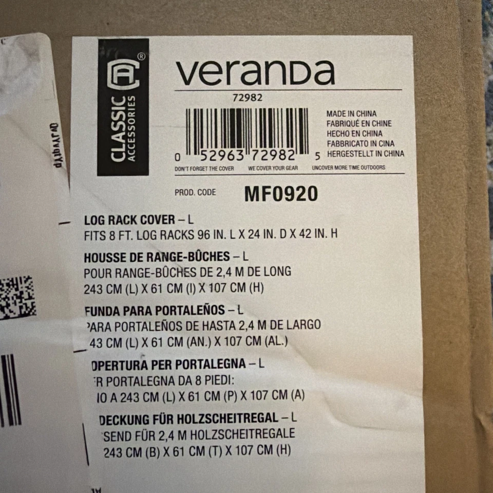 Cubierta de troncos de terraza para estante de troncos de 8 pies Foto 2 de 2