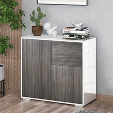 Produktbild - HOMCOM Beistellschrank mit 2 Türen Schrank und 2 Schubladen für Home Office generalüberholt