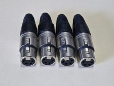 Lot of 4 NEUTRIK NC4FX 4-Pin XLR Female Cable Connector Plug