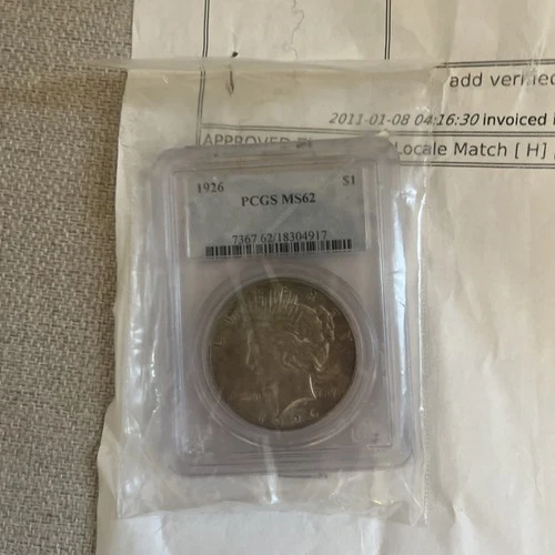 1926-P $1 Peace Silver Dollar MS62/PCGS