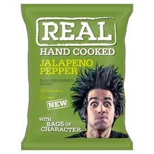35g x 24 Real Hand Cooked Jalapeno Pepper Crisps Bulk Box | Gluten Free Vegan