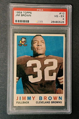 1959 Topps #10 Jim Brown PSA 4 VG-EX. Cleveland Browns PSA 26480628