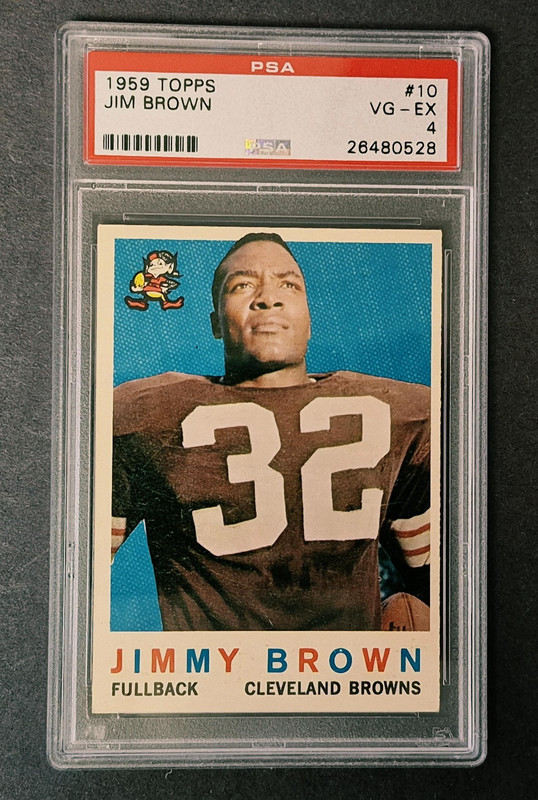 1959 Topps #10 Jim Brown PSA 4 VG-EX. Cleveland Browns PSA 26480628