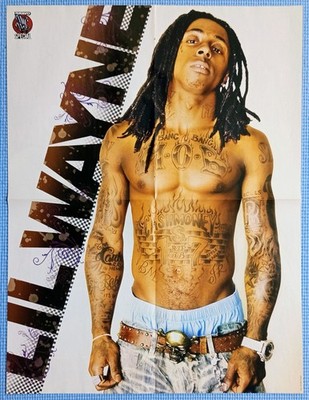 Lil Wayne/Kool Savas 22'' x 16'' original double sided magazine poster Rare