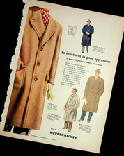 Original 1949 Vintage Print Ad: Kuppenheimer, An Investment in good appearance